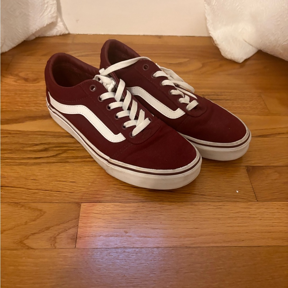 Vans  Red and White Sneakers